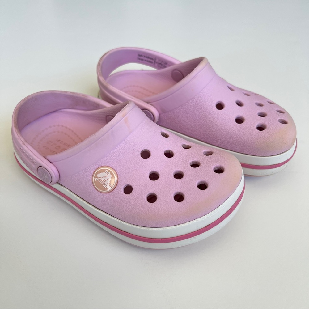 Pink Kids Crocband Crocs - Size 9